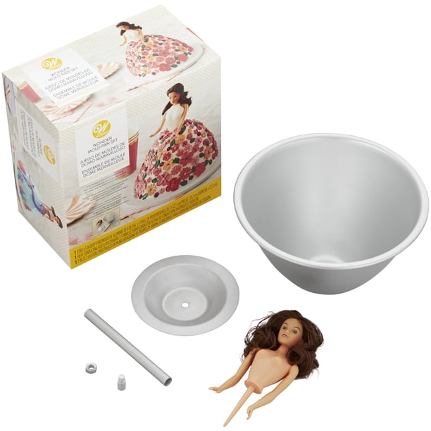 wilton princess dress cake pan Cake Pan Set Wilton Doll Wonder Mold Barbie Princess Birthday Wedding 2105-565