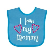 Inktastic I Love My Mommy- Hearts Boys or Girls Baby Bib