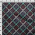 thumbnail image 3 of oneOone Organic Cotton Voile Fabric Tartan Check Printed Craft Fabric BTY 42 Inch Wide, 3 of 4