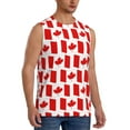 thumbnail image 2 of Haiem Men's Canada Print Tank Tops Summer Sleeveless Cut Off Workout T-Shirts Fitness Vest Athletic Undershirts-3X-Large, 2 of 8