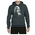 thumbnail image 2 of Manilyn Monroe Skull Face and Body Tattoo | Mens Pop Culture Hooded Sweatshirt Graphic Hoodie, Charcoal, Large, 2 of 4