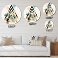 thumbnail image 5 of Designart "Boho Greens Triangular Intrigue I" Modern Geometric Metal Round Wall Art, 5 of 5