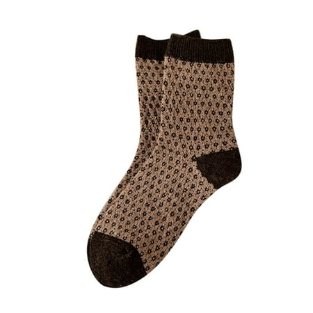 

ZRBYWB Womens Winter Socks Autumn And Winter Mid Tube Socks Thickened Warm Stockings