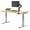 Bamboo / Grey, variant on Desky Dual Bamboo Sit Stand Desk - Bamboo / 60 X 30 Inches / Space Gray