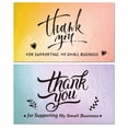 thumbnail image 1 of 100pcs Thank You Postcard Holographic Thank You Card Laser Greeting Card 9x5cm 2 Styles, 1 of 5