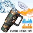 thumbnail image 3 of Christmas Holiday Snowman Travel Coffee Mug 40oz Stainless Steel, Winter Insulated Tumbler with Handle and Straw, Gift for Women Men, 3 of 4
