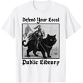 thumbnail image 1 of Camiseta divertida para caballero y gato de la biblioteca pública local, 1 of 2