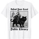 thumbnail image 1 of Camiseta divertida para caballero y gato de la biblioteca pública local, 1 of 2