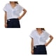 thumbnail image 1 of Sonducket Camisa de mujer Blusa con bolsillo Trabajo Playa Vacaciones Fiesta Elegante Verano Top Estética Ropa Accesorios Blanco L Type1 NO1 Sonducket CBP235116, 1 of 6