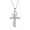 Cross with Heart Zircon, variant on 18K White Gold Plated Cross Necklace, Zirconia Silver Cross Faith Pendant Necklace for Women