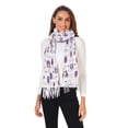 thumbnail image 2 of FORMRS Womens Scarf Winter Soft Long Big Warm Shawls Wrap Tassel Scarves, Purple Halloween Gooses, 2 of 9