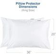 thumbnail image 4 of Springspirit King Pillow Protector 2 Pack Waterproof Cooling Pillow Cases 100% Tencel Surface Silk Soft & Skin-Friendly Pillow Protector Pillow Cover Encasement, 4 of 7