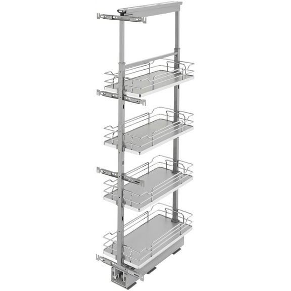 Rev-A-Shelf 5350-10-GR Contemporary 11-9/16"W X 50-3/4"H Soft Close Solid Shelf Pull Out