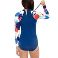 Avia Women's Flower Rashguard One Piece Swimsuit