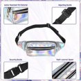 thumbnail image 4 of Riñonera de 2 piezas, riñoneras holográficas brillantes, riñoneras de neón impermeables para mujeres, festivales, fiestas, viajes, rave, senderismo, actividades al aire libre, 4 of 5