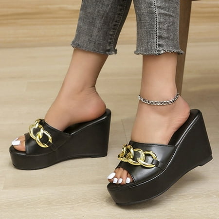 

Womens Fashion Wedges Open Toe Knot Beach Shoes Roman Slippers Sandals Yutnsbel