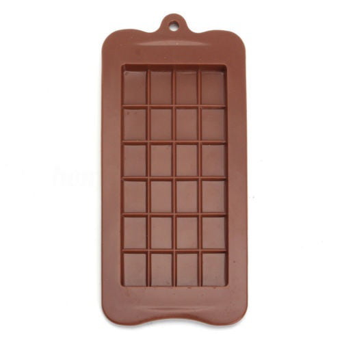 24 Grid Square Chocolate Mold Bar Block Ice Silicone Cake Candy Sugar Bake Newes