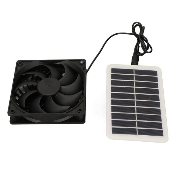 Solar Panel Fan, Energy Saving Solar Power Panel Exhaust Fan 15W Portable  For Greenhouse For Pet Houses