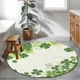 thumbnail image 3 of Round Rug 3.3Ft Washable Non-Slip, St. Patrick's Day Circle Area Rugs for Living Room Bedroom, Green Lucky Shamrock Spring Country Indoor Floor Mats Carpet Runner for Home Decor Aesthetic, 3 of 8