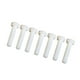 thumbnail image 2 of 10pcs M10 * 25 Tornillos de plástico cabeza Tornillos hexagonales Tornillos hexagonales Herramienta blanca Yotijar Los tornillos de titanio, 2 of 9