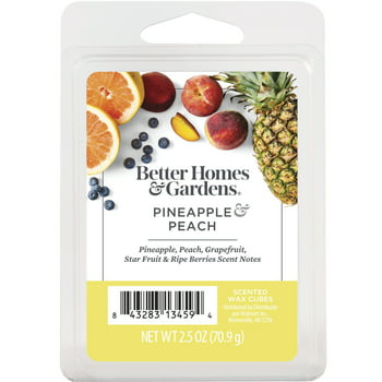 Pineapple & Peach Scented Wax Melts, Better Homes & Gardens, 2.5 oz (1-Pack)