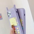 thumbnail image 4 of Funda Kawaii para iPhone Xs Max, bonita funda retro de dibujos animados con llavero, funda clásica retro 3D para iPhone Xs Max, funda morada de silicona suave., 4 of 4