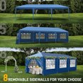 thumbnail image 6 of Ktaxon 10'X30'  Pop up Wedding Party Tent Foldable Gazebo W/8 Sidewalls Canopy Blue, 6 of 8