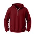 thumbnail image 5 of Hngshg Hooded Sweatshirts for Men Trendy Half Zip Long Sleeve Tops Casual Solid Color Pullover Workout Hoodies, 5 of 7