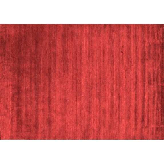 Ahgly Company Indoor Rectangle Abstract Red Contemporary Area Rugs, 4' x 6'