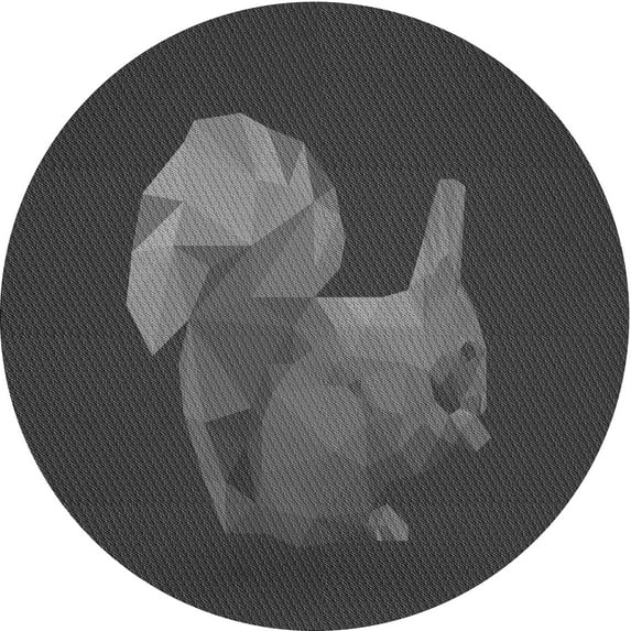 Ahgly Company Machine Washable Indoor Round Transitional Charcoal Black Area Rugs, 3' Round