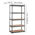 thumbnail image 2 of KFFKFF 5-Tier Storage Shelving Unit Garage Storage Rack 2000 lbs Adjustable Load, 2 of 9