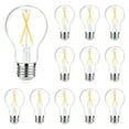 thumbnail image 1 of DAYBETTER Bombillas LED Edison Vint. A19 No Reg., Eq. a 60 W, 5000 K, base E26 de 8 W, 800 lm, CRI80+, Bomb. de Fil. de Vidrio Transp. para Hogar, Granja, Pqt. de 12, 1 of 7