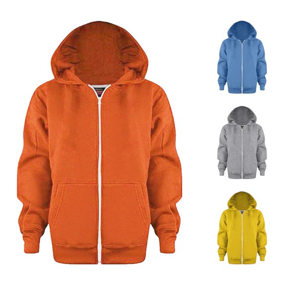 Afdoent Boys Hoodies Toddler Solid Zip Up Hoodie Sweatshirt Kids Long Sleeve Jacket with Pocket Outdoor Activities Fall Clothes 4-5 Years