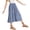 Blue-w, variant on Tween Girls Floral Midi Skirt High Elastic Waist Flowy Swing Long Boho Casual Summer 2026 Trendy for Kids Sizes 5-14