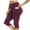 Rose Red, variant on WBQ Women's Capri Yoga Leggings High Waist Yoga Pants with Pockets Casual Summer Workout Sports Running Leggings for Women Striped Contrast Tummy Control Yoga Capris, XS-2XL