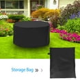 thumbnail image 4 of 91x43in Round Patio Furniture Cover TeqHome Outdoor Chair Covers Waterproof 190T Polyester Outdoor Table Chair Set Covers Anti-Fading Cover for Outdoor Furniture Set 6-Seat Black, 4 of 11
