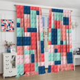 thumbnail image 4 of Focusbrite Kids Building Blocks Toy Curtains, Color Constructor Blocks Abstract Contour Colorful Plastic Brick Geometric Print Pattern Window Drapes for Playroom Set 2 Panels,63x72 Inches, Style-2, 4 of 8