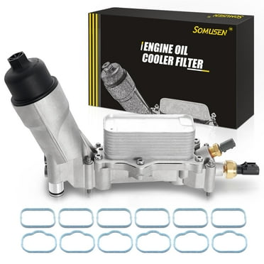 926-959 Aluminum Engine Oil Filter Housing with Oil Cooler Sensors and Gaskets for 2011-2016 Jeep Dodge Chrysler Ram 3.6L