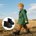 thumbnail image 5 of FINALGANG Boy New Boots Solid Color Vintage Ankle Boots Lace Up Soft Sole Shoes For 4-12 Years Skin Friendly Fabric For Kid, 5 of 9