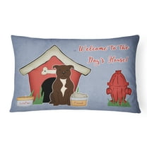 Carolines Treasures BB2802PW1216 Dog House Collection Staffordshire Bull Terrier Chocolate Canvas Fabric Decorative