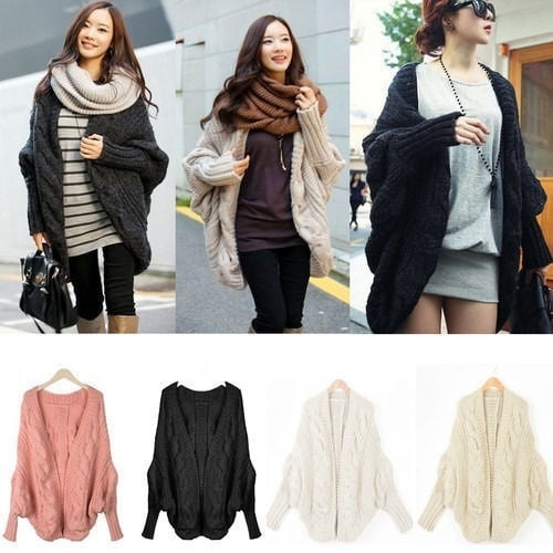 oversized batwing cardigan