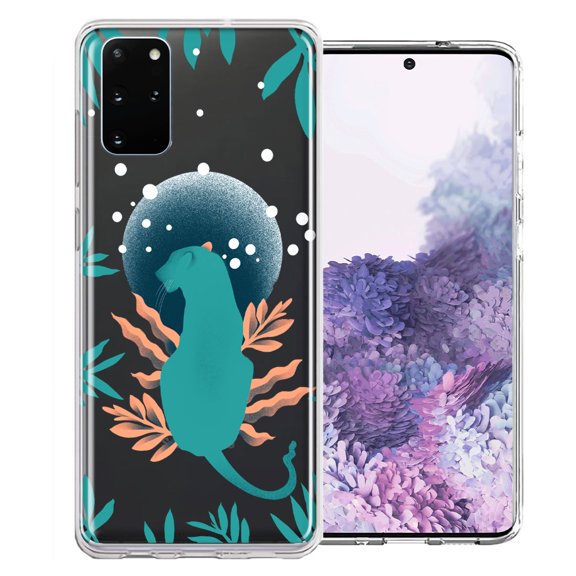 MUNDAZE for Samsung Galaxy S20 Moon Green Jaguar Design Double Layer Phone Case Cover