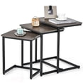 thumbnail image 2 of Furnibear 3 Pieces Multifunctional Coffee End Table Set, Oak, 2 of 9