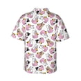 thumbnail image 3 of Daiia French Bulldog Duck Hawaiian Shirt for Men Gentle Cotton Regular Short Sleeve Casual-Medium, 3 of 9