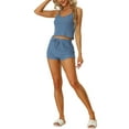 thumbnail image 1 of Pyjama sans manches pour femmes DÃ©bardeurs et shorts Strtechy 2pcs Lounge Set, 1 of 6