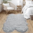 thumbnail image 1 of LAICAIW Area Rug 4x6 Grey Faux Fur Rug Fluffy Rug Fuzzy Rug for Living Room Machine Washable Area Rugs for Bedroom Boho Rug Plush Rug, Sheepskin, 1 of 6