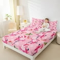 thumbnail image 4 of Manfei Pink Flamingo Full 4-Piece Sheet Set, 4 of 7
