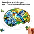 thumbnail image 6 of Taicans Hummingbird Stained Glass Acrylic Jigsaw Puzzle Suncatcher,Window Hanging Ornament with Chain,DIY Puzzle Sun Catcher Decor for Home,Garden,Balcony,Gift for Puzzle Lovers & Nature Enthusiasts, 6 of 6