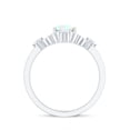 thumbnail image 3 of Rosec Jewels Vintage Style Ethiopian Opal Oval Engagement Ring - 1.2 Ct - AAA Quality - Opal Diamond Ring - with Jewelry Box, 925 Sterling Silver, US 4.00, 3 of 10