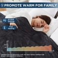 thumbnail image 2 of Westinghouse Electric Blanket Full Size Super Cozy Soft Flannel 80"" x 84"" Heated Blanket with 10 Fast Heating Levels & 1-12 Auto-Off Machine Washable ETL&FCC Certification Charcoal, 2 of 5
